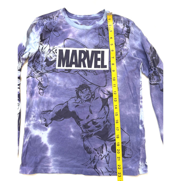 Marvel Shirt Youth LG Tie Dye Hulk Thor Spider-Man Comic Superhero Long Sleeve - Picture 8 of 8
